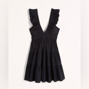 Abercrombie Black Ruffle Tiered Mini Dress